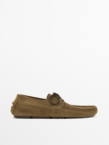 Split Suede Loafer TAN BROWN