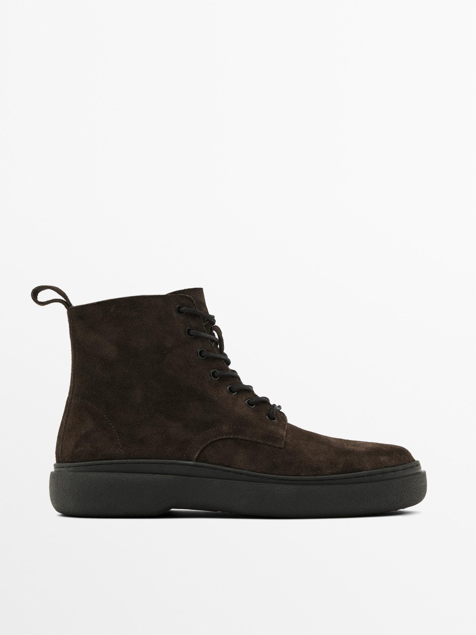 Split leather boots BROWN -1